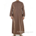 Uomo di granato di cotone maschi rossi kaftan thobe